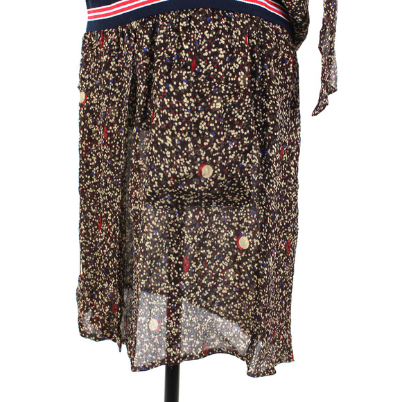Golden Goose Silk Racerback Mini Dress Multicolor Polka Dot Drop Waist Size S - Picture 4 of 7